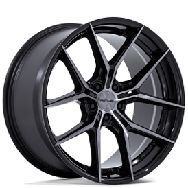 19" Niche Wheels NC279 Prodigy 5 Gloss Black with Dark Tinted Clear Rims