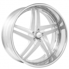 22" Snyper Forged Wheels Lucid Brushed with Polished Accents Monoblock Forged Rims 