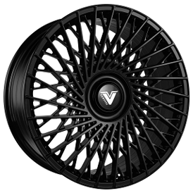 24" Vertini Wheels VL-2 Gloss Black Floating Cap Flow Formed Rims
