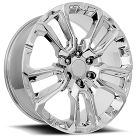 22" GM Split 5 Spoke Wheels FR 201 Chrome OEM Replica Rims