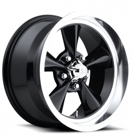 17" U.S. Mags Wheels Standard U107 Gloss Black with Diamond Cut Lip Rims 