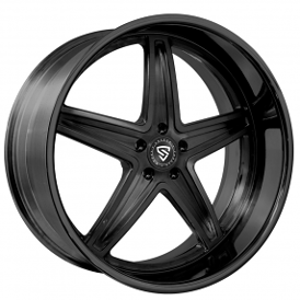 24" Snyper Forged Wheels Bayou Full Black Monoblock Forged Rims 