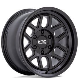 18" KMC Wheels KM446 Mesa Satin Black Off-Road Monoblack Forged Rims