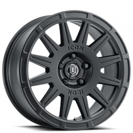 17" ICON Alloys Wheels Ricochet Satin Black Crossover Rims