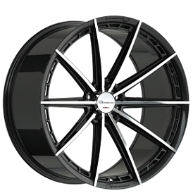 22" Giovanna Wheels Alesanna Gloss Black Machined Flow Formed Rims