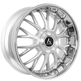 24" Artis Wheels Grind-XL Brushed Silver with SS Lip Rims