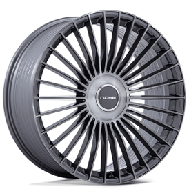 20" Niche Wheels NC282 Serene Gloss Titanium Brushed Flow Formed Rims