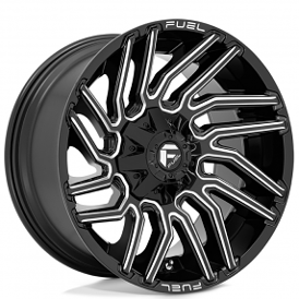 20" Fuel Wheels D773 Typhoon Gloss Black Milled Off-Road Rims