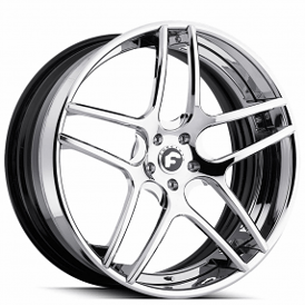 20" Forgiato Wheels Dieci-ECL Chrome with Black Inner Forged Rims