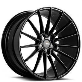 20" Staggered Savini Wheels Black Di Forza BM16 Gloss Black Super Concave Rims 