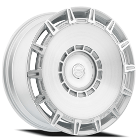 24" Select Precision Alloys Wheels S106 Apollo Gloss Silver Brushed Floating Cap Rims 