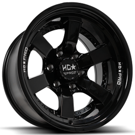 17" Luxxx HD Wheels LHD PRO7 Matte Black Face with Gloss Black Lip Off-Road Rims