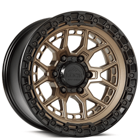 20" Lock Off-Road Wheels Commando Matte Bronze with Matte Black Ring Rims