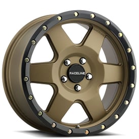 17" Raceline Wheels 946BZ Boost Bronze with Black Lip Crossover Rims