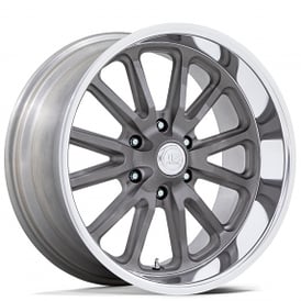 20" U.S. Mags Wheels Rambler 6 UC145 Matte Gunmetal with Diamond Cut Lip Rims