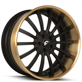 24" Forgiato Wheels Piatto Espresso Black with Champagne Bronze Lip Forged Rims 