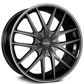 18" Touren Wheels TR60 3260 Matte Black with Machined Ring Rims 