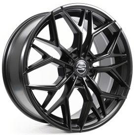20" Select Precision Alloys Wheels S105 Syndicate Satin Black Rims 