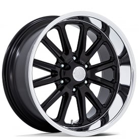20" U.S. Mags Wheels Rambler 6 UC145 Gloss Black with Diamond Cut Lip Rims