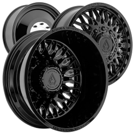 22" Arena Wheel Co A129 Valkyrie Dually Gloss Black Off-Road Rims 