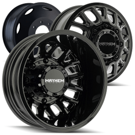 20" Mayhem Wheels 8107D Cogent Dually Gloss Black Off-Road Rims