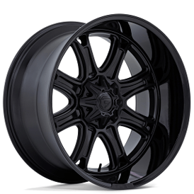 24" Fuel Wheels FC853 Darkstar Matte Black with Gloss Black Lip Off-Road Rims