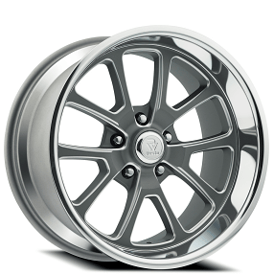 20" Resto Wheel Co R101 Laguna Textured Gunmetal Center with Milled Window and Diamond Cut Lip Rims 