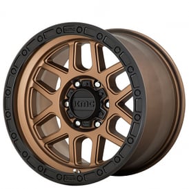 17" KMC Wheels KM544 Mesa Matte Bronze with Black Lip Off-Road Rims 