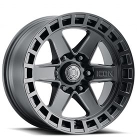 17" ICON Alloys Wheels Raider Satin Black Off-Road Rims