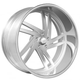 22" Snyper Forged Wheels Torino Brushed with Polished Accents Monoblock Forged Rims 