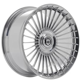 22" Staggered HRE Wheels L109M Polished Clear Floating Cap Monoblock Forged Rims