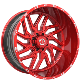 26" TIS Wheels 544BM Custom Gloss Red Off-Road Rims 