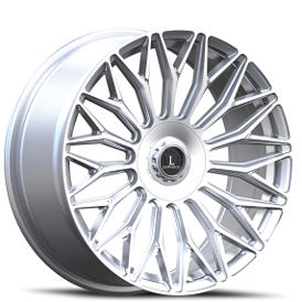 20" Luxxx Alloys Wheels Lux53 Silver with Machined Face Rims