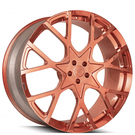 24" Forgiato Wheels Insetto-M Rose Gold Polished Forged Rims 