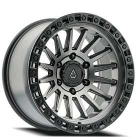 17" Arena Wheel Co A101 Mesa Gunmetal Center with Satin Black Lip Off-Road Rims 