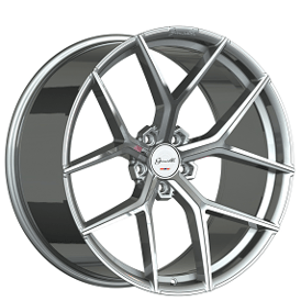 22" Gianelle Wheels Astra 5 Gloss Silver Machined Flow Formed Rims