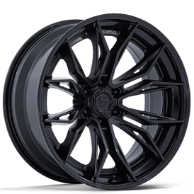 22" Fuel Wheels FC404 Mutiny Matte Black with Gloss Black Lip 6-Lug Off-Road Fusion Forged Rims