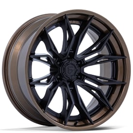 22" Fuel Wheels FC404 Mutiny Matte Black with Gloss Bronze Lip Off-Road Fusion Forged Rims