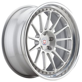 21" HRE Wheels 303 Gloss Silver Center with Polished Clear Outer and Gloss Silver Inner Forged Rims