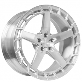 22" Staggered Lexani Forged Wheels LF-Euro Sport M-Formula Brushed Silver Monoblock Forged Rims