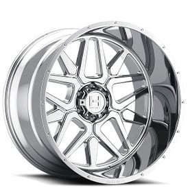 20" Hostile Wheels H128 Diablo Chrome Off-Road Rims