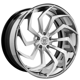 22" Lexani Forged Wheels LZ-770 Static Brushed Face with Chrome Lip Rims