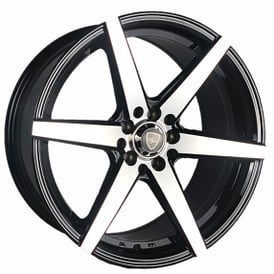 20" Elegant Wheels E002 Gloss Black with Machined Face Rims 