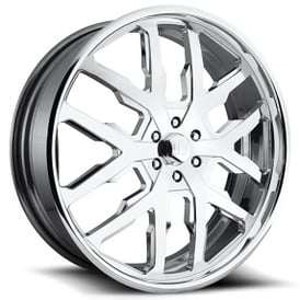 24" U.S. Mags Forged Wheels Stroke Six US717 Polished Tuckin Series Rims