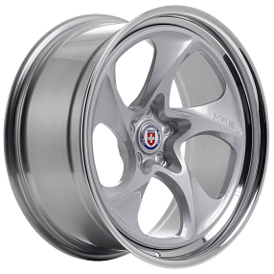 19" HRE Wheels 522 Gloss Silver with Polished Clear Barrel Forged Rims