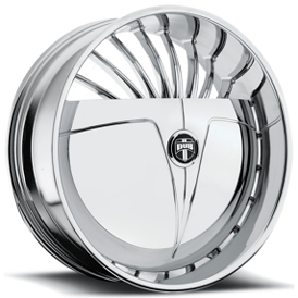 26" Dub Forged Wheels S605 Sliver Chrome Skirt Rims