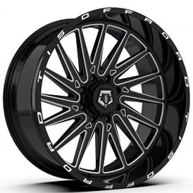 18" TIS Wheels 547BM Gloss Black Milled Off-Road Rims
