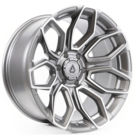 22" Arena Wheel Co A116 Cobra Textured Gunmetal Machined with Clear Coat Off-Road Rims 