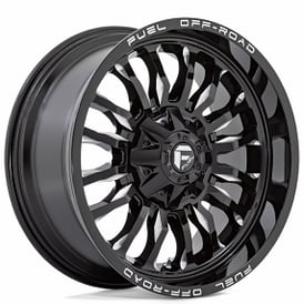 20" Fuel Wheels D795 Arc Gloss Black Milled Off-Road Rims