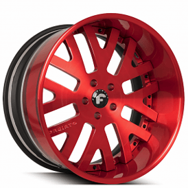 20" Forgiato Wheels Dito Anodized Red with Black Inner Forged Rims